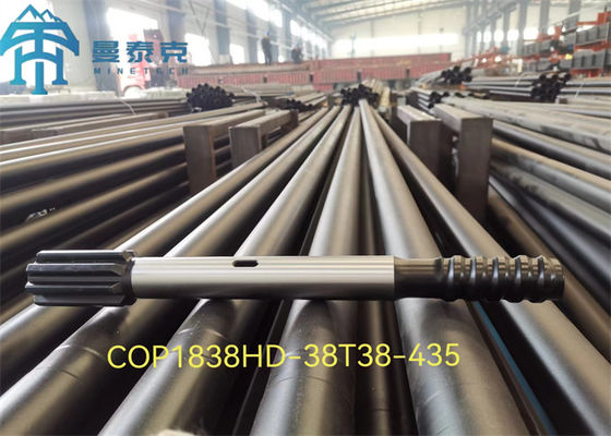 शीर्ष हथौड़ा शांक एडाप्टर T38 500mm HLX5 मॉडल उच्च शक्ति क्रोमियम-मोलिब्डेनम स्टील रॉक ड्रिलिंग के लिए