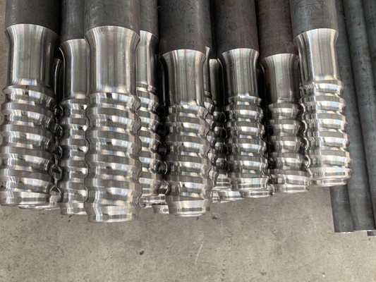 915mm-6500mm थ्रेडेड स्टील ड्रिल रॉड R32 R38 T38 T45 एम/एफ कनेक्शन के साथ