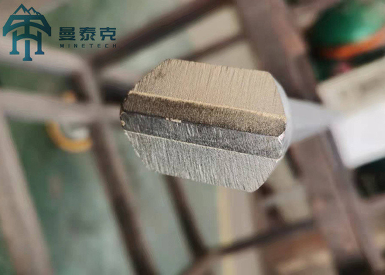 रॉक माइनिंग ड्रिलिंग हेक्स 22*108mm स्टील इंटीग्रल ड्रिल रॉड चिज़ल हेड