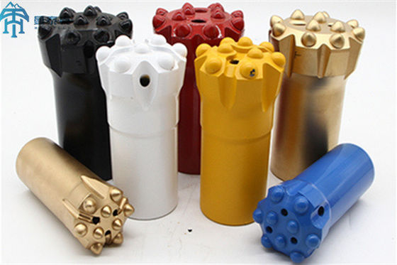 लंबे छेद ड्रिलिंग रिट्रैक्ट बटन बिट T38 थ्रेडेड 76 मिमी