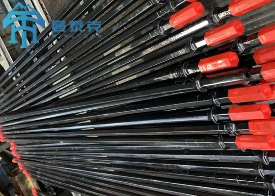 न्यूमेटिक रॉक ड्रिलिंग के लिए हेक्स 22mm इंटीग्रल ड्रिल रॉड, 2400mm लंबाई