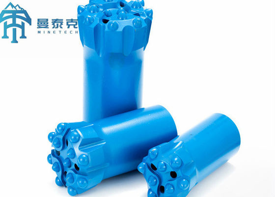 R32 76mm 45CrNi शीर्ष हथौड़ा ड्रिलिंग उपकरण के लिए 13 कार्बाइड के साथ थ्रेड बटन बिट्स