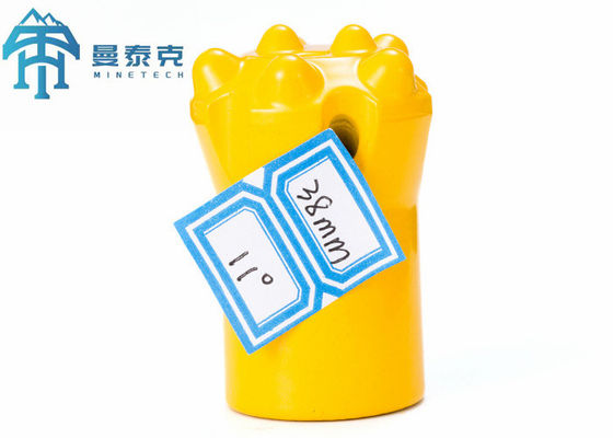 38 मिमी बटन बिट्स रॉक ड्रिलिंग 7 बटन पतला उपकरण 11 डिग्री टंगस्टन कार्बाइड