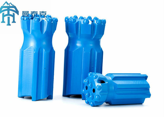 ब्लू 89 मिमी टी51 बटन बिट, ड्रॉप सेंटर रॉक डीटीएच ड्रिलिंग टूल्स को वापस लें