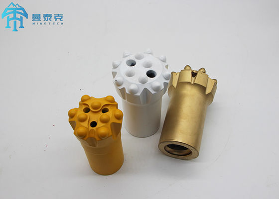 T38 टॉप हैमर थ्रेड बटन बिट्स वुल्फ़्स्टन कार्बाइड और उच्च शक्ति मिश्र धातु स्टील