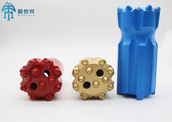 80mm जंबो बटन बिट्स रॉक ड्रिलिंग टूल T45 थ्रेडेड रिट्रैक्ट